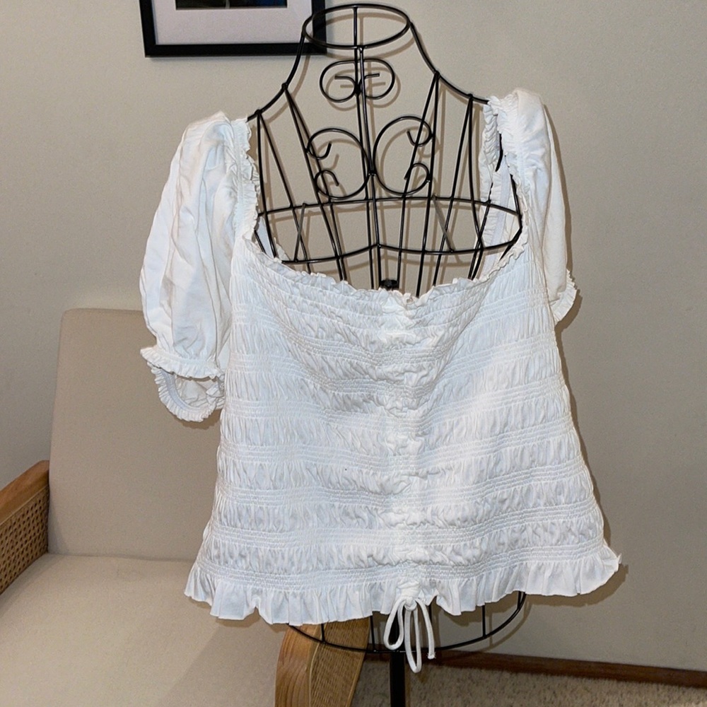 Plus white blouse